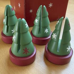 4762993 Pottery Barn Kids Tree Placecard Holders Set Of Four Christmas Trees In Box