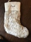 Pottery Barn New Pb Faux Fur Ivory Spotted Snow Leopard