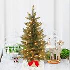 Pre-lit Slim Fraser Fir Artificial Christmas Tree Green