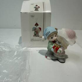 241004 Precious Moments 842181134347 Our First Christmas Together Ornament - 2023 3.25 Inch