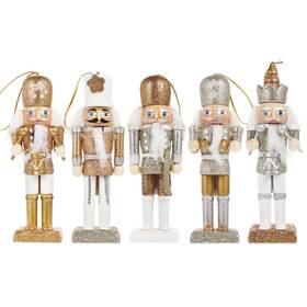 Hil4yvx501427o4v8dd6b Pretyzoom Wooden Christmas Nutcracker Figures Ornaments White Gold Holiday Tree Decoration