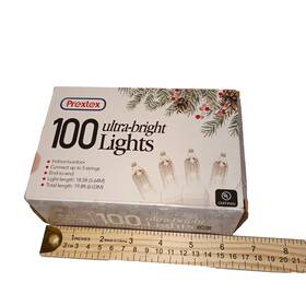 Prextex 810031586035 Christmas Lights 10 Feet 50 - Clear White Pack Of 2