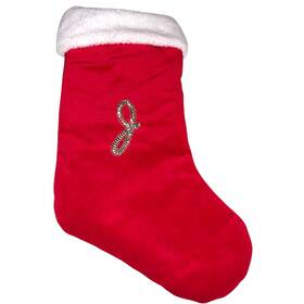 051031367 Prima Creations Target Red Christmas Stocking Monogram Letter J Sequin Bead Initial Plush 2011