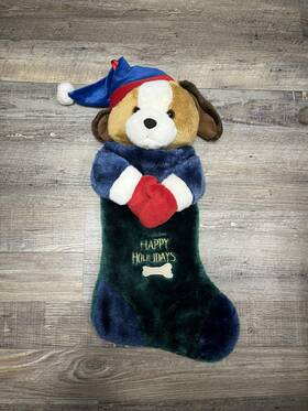 Prima Creations 21010 08702s Plush Dog Christmas Stocking Happy Howlidays Large Multicolor