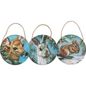 Primitives By Kathy 190134145729 Xmas Orn Set - Winter