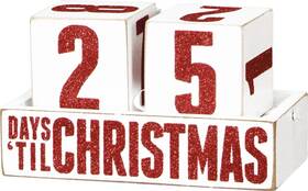 19430 Primitives By Kathy Block Countdown - Day Fttil Christmas 4.75 Inch X 2.5