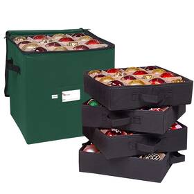 8542013750 Primode Christmas Ornament Storage Box 4 Individual Trays Xmas Container Fi