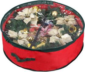 B081s1118h Primode Christmas Wreath Storage Bag 48 Inch With Clear Window Red