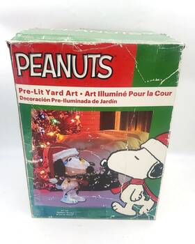 Product Works 855625603811 24 Inch 3d Snoopy Decorating Christmas Lights Santa Hat - 60381 With Box