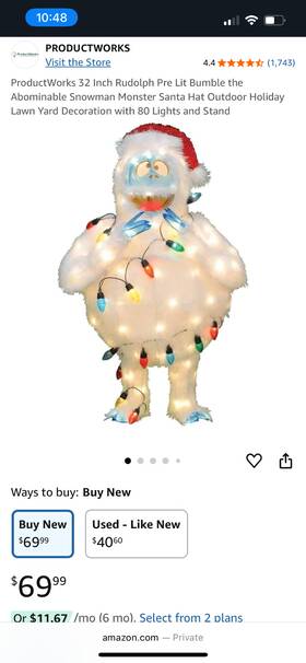46453 Productworks Myt-u-a Rudolph Snowman Santa Hat Pre Lit Christmas Decoration Open Box