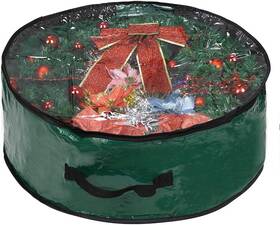 Propik 758182983788 Christmas Wreath Storage Bag 36 Inch - Garland Holiday Container With Clear W