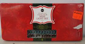 Publix 041415038561 Vtg 100 Clear Mini Christmas Light Set Green Cord Indoor/outdoor 26.8ft