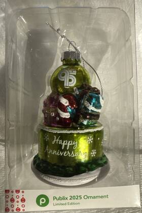 Publix 806716074300 Christmas Ornament 2025 Limited Edition 95 Years Collectible New