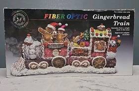 Puleo 049715435134 Fiber Optic Christmas Gingerbread Candy Snowman Santa Train 20 Inch