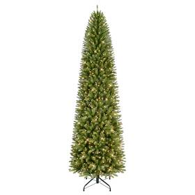 277-ffpt-90c55 Puleo International 9 Foot Pre-lit Fraser Fir Pencil Artificial Christmas Tre
