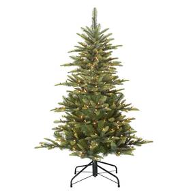 Puleo International 804606667441 4.5 Foot Pre-lit Aspen Fir Artificial Christmas Tree With 250 Ul Listed Clear