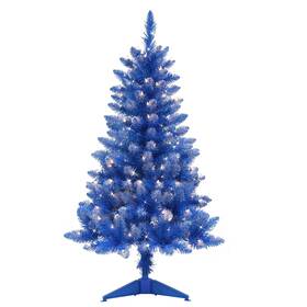 Puleo International 804606780294 Pre-lit Fashion Blue Artificial Christmas Tree Green