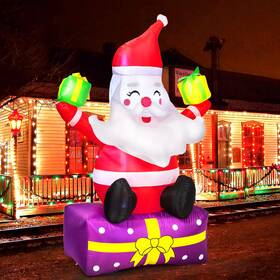 Pullafun 955601884273 Christmas Inflatables 6 Ft Outdoor Decorations Inflatable Santa Cla