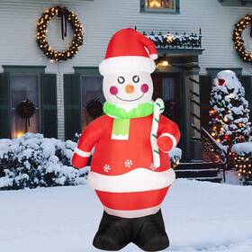 Pullafun 955601884280 7ft Christmas Inflatable Snowman Xmas Blow Up Yard Decor Ou
