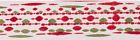Q164503 Vickerman Ivory With Bead Print Christmas Ribbon 734205418451