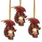 Qs993847 Design Toscano Set Of Black Coal Dragon Holiday 840798115957