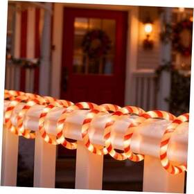 33ft-red Quanzhou Renbing Network Technology Co. Ltd 4628611 Christmas Candy Cane Lights - 33ft 360 Leds Rope