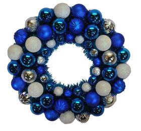 Wl-bwr-18-arctic Queens Of Christmas 18 Inch Arctic Ball Wreath Ornament