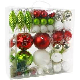 R N D Toys 445001882843 Christmas Hanging Ball Ornaments Assorted Colors Tree Ornament Se