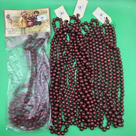 2264b Ragon House Christmas Primitive Garland Beaded Red Xl String Rustic Tree Decor 4 9ft Ea