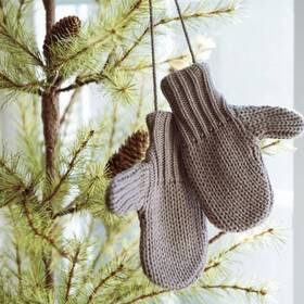 Ss179817 Ragon House Hanging Mittens Pair Holiday Tree Ornament Or Christmas Decor 7 X 4.5 In Gray