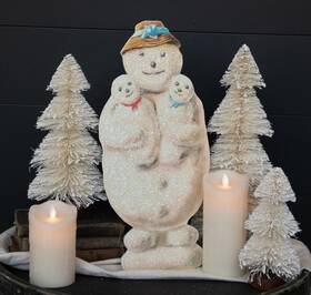 Ws221087 Ragon House Vintage Retro Christmas 18 Inch Snowman Family Dummy Board New
