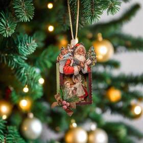 Ws227860-ih Ragon House Christmas Vintage Look 5.5 Inch Santa With Children At Ornament