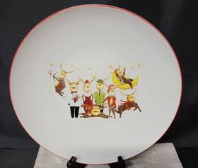 Rainbow Mountain 884916571898 Christmas Holiday Reindeer Serving Platter 12 1/2 Inch
