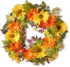 Ras-44196-1 National Tree Daisy Decorated Wreath 729083476099
