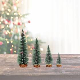 Reavor 701969842419 Bottle Brush Trees Christmas Decor Small Mini For Tabletop