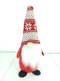 Red Gnome Knit Cap Plush 13inch Stuffed Decoration Christmas Winter Holiday Decor