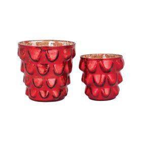 2499-bel-4546942 Red Holiday Votive Candle Holders 5 Inch Christmas Set Of 2