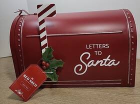 Red Shed Jx24fd101 Letters To Santa Christmas Mailbox Decor Tabletop New