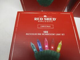 Red Shed Mini Christmas Light Set Lot Of 7