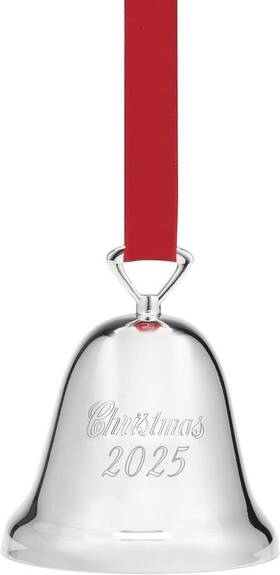 897584 Reed And Barton Ornaments 2025 Annual Christmas Bell Silverplate Ornament C