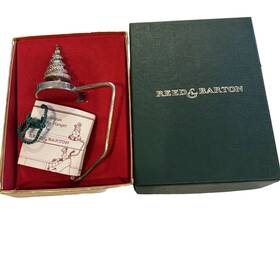 Reed & Barton 714832200254 And Christmas Tree Stocking Holder Hanger Silver Plated Vintage