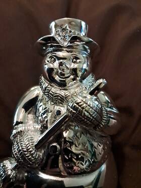 Reed & Barton 735092178404 And Christmas Musical Revolving Frosty The Snowman Silverplate