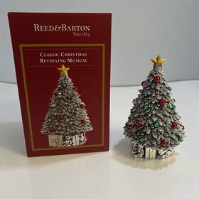 Reed & Barton 735092237743 And Classic Christmas Revolving Musical Silverplate Tree With Gifts