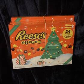 892319024 Reeses Reese S Pieces Xmas Advent Calendar Door 24 Candy Packets - 3 Box Bundle
