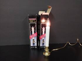 Regal 476362306201 6 Solid Brass Sensor Candle Lamp Auto On At Dusk/off Dawn Christmas Decor
