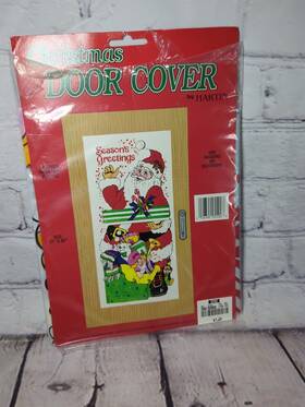 Regent Products 026392055008 Vintage 1990 Christmas Door Cover 27 Inch X 60 Santa Seasons Greetings By Hartin