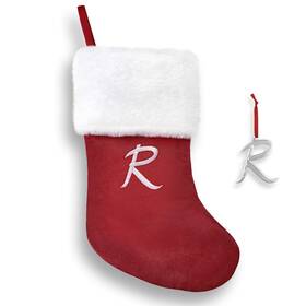 Regent Square 887915035460 2024 Christmas Stocking And Ornament Set With Fine European Crystals 18 Inch Monog