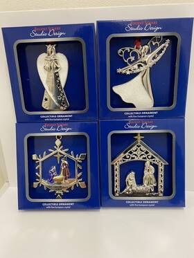 Regent Square 887915384551 Studio Design 2025 Christmas Ornament Lot Of 4
