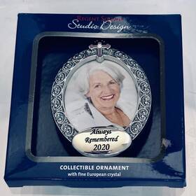 Regent Square Studio Decor Collectible 887915039437 Christmas Ornament Always Remembered 2020 Photo Picture Frame W European Crystal