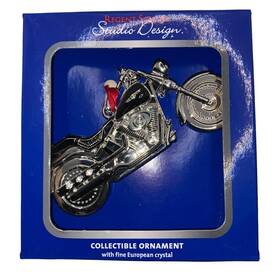 Regent Square Studio Design 887915021319 Ornament Christmas Motorcycle Crystals 3.5 Inch